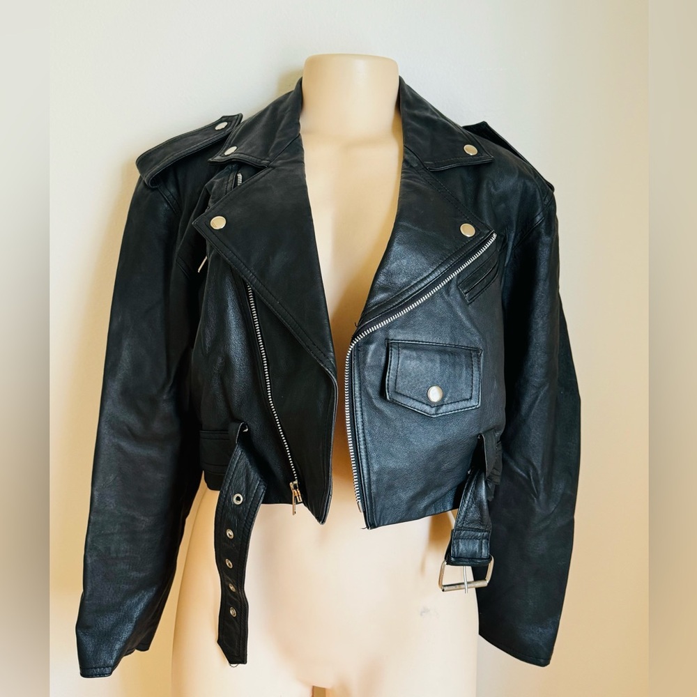 Wilsons Cropped Moto Leather Jacket 🖤